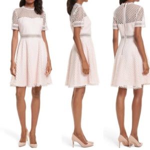 Ted Baker Graycee Lace Skater Dress Pink